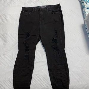 Torrid Black Ripped Jeans